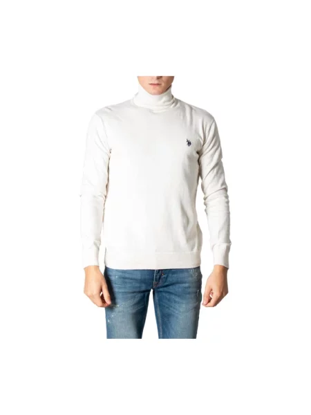 Golf U.s Polo Assn. z kaszmiru klasyczny biały