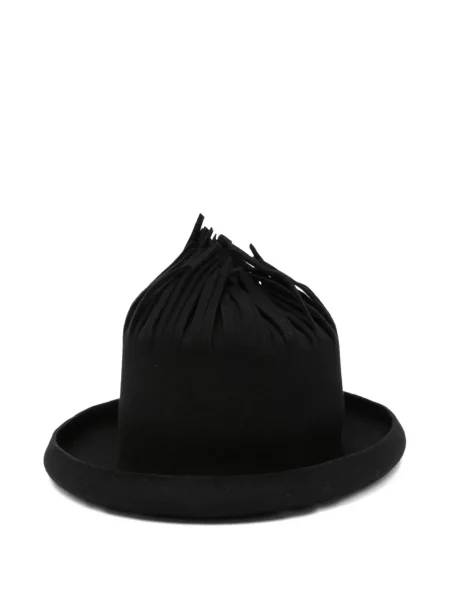 Căciulă Yohji Yamamoto cu franjuri negru