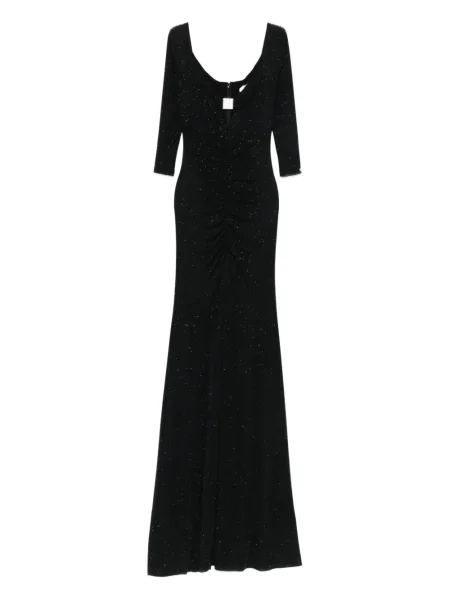 Rochie maxi Nissa cu mâneci trei sferturi de costum negru