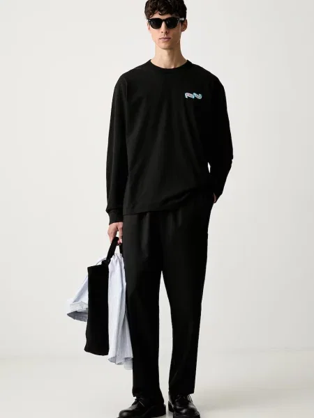 Tricou cu mânecă lungă Kenzo cu dungi de tigru negru