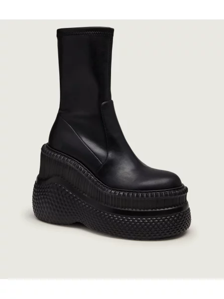 Casadei De piele botine cu platformă Malleolo negru