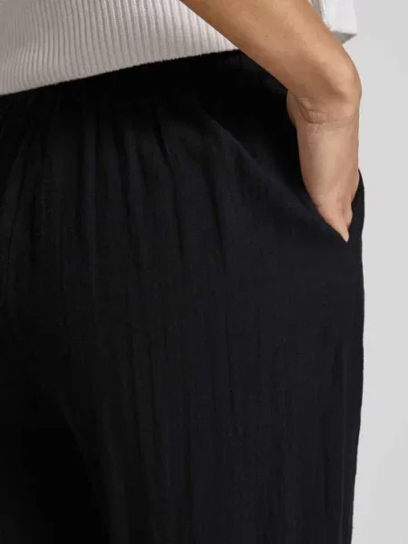 Spodnie o kroju loose fit o szerokości z czystej bawełny model TIZANA' Only czarne