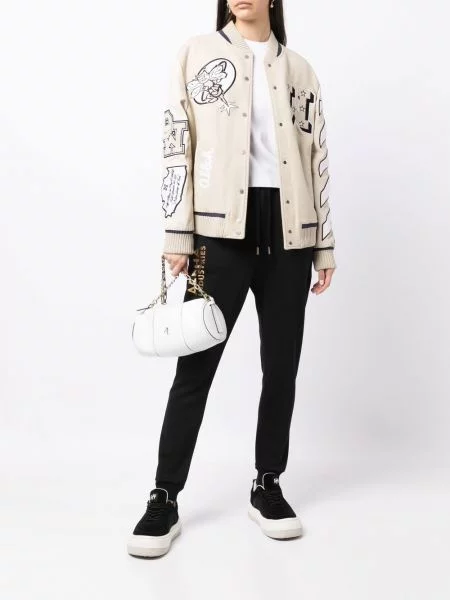 Spodnie Alpha Industries z nadrukiem czarne