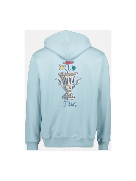 Drôle de Monsieur bluza Le Hoodie Vase turkusowy z kapturem z aplikacją niebieska