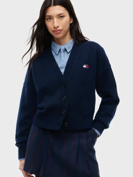 Пухнастий кардиган Tommy Jeans синій