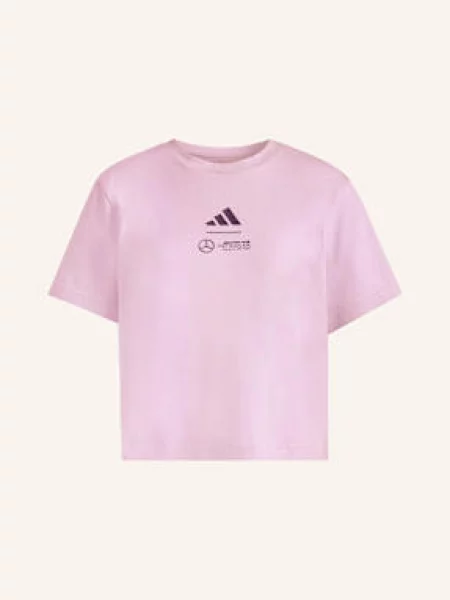 Adidas Tričko Mercedes Amg Petronas Formula One Team Premium Woven Crop světle fialová