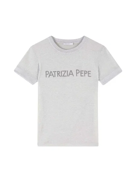 Dzianinowa koszulka Patrizia Pepe elegancka biała