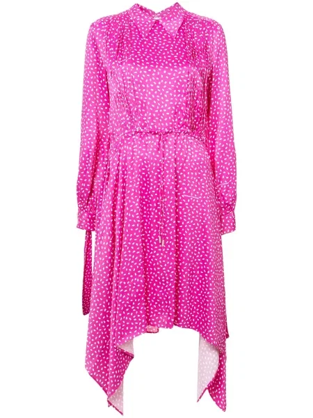 Rochie Off-white din satin cu imagine de costum alb