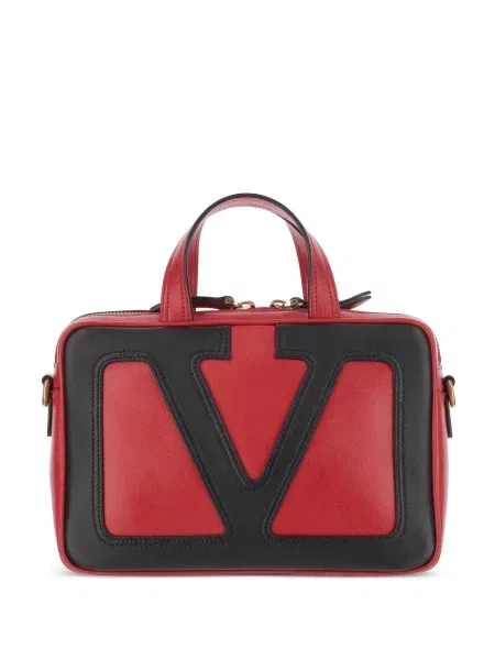 Kožená kožená taška Valentino Garavani červená