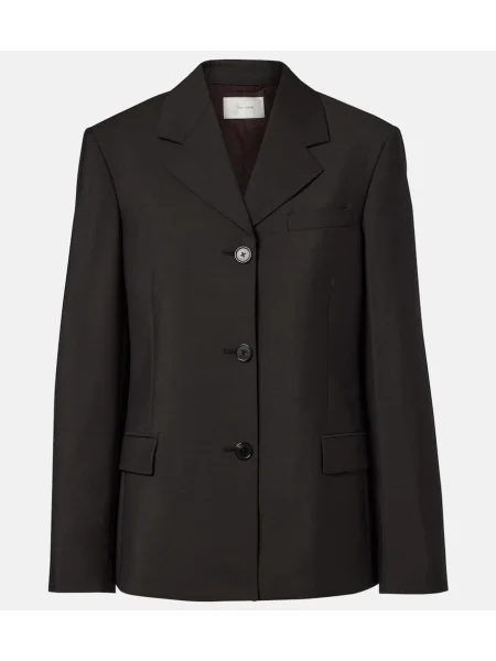 Geacă The Row de lână maro