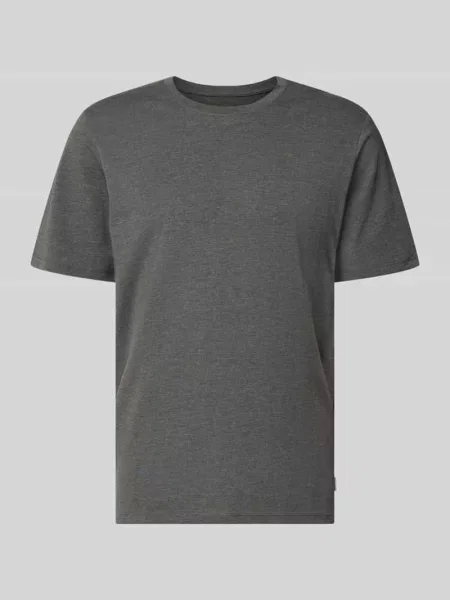 T-shirt z prążkowanym okrągłym dekoltem Jack & Jones