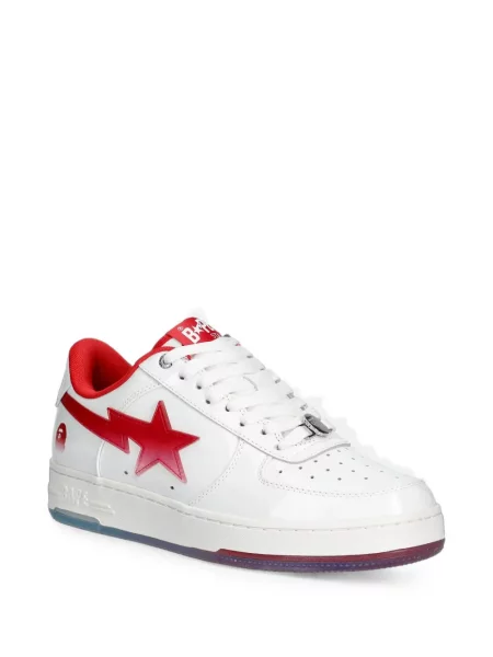 Sneakerși A Bathing Ape® din piele de lac alb