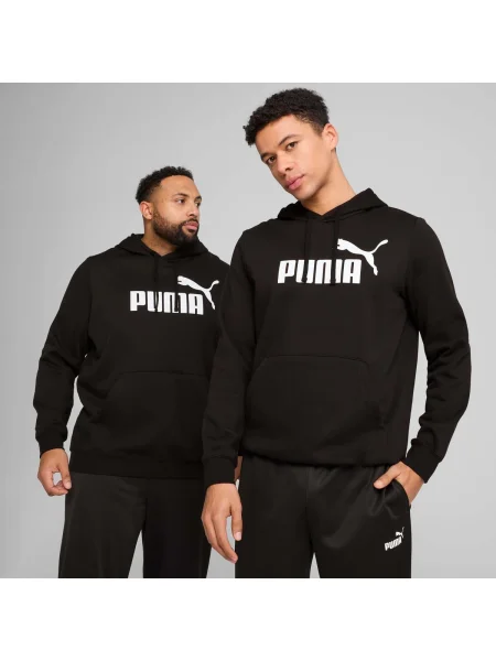 Mikina s kapucňou Puma s autogramom čierna