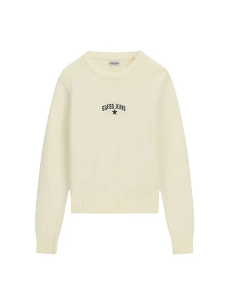 Guess Jeans sweter biały