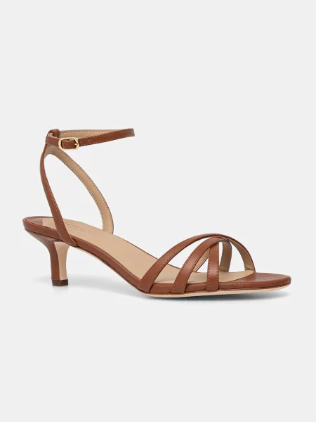 Lauren Ralph Lauren sandale din piele Kendyl Kttn maro