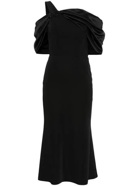 Rochie midi Cristallini până la genunchi de costum negru