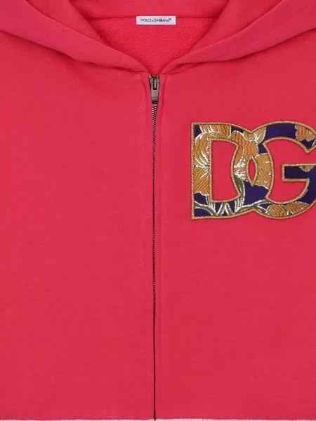 Bluza z kapturem dziecięca Dolce And Gabbana różowa