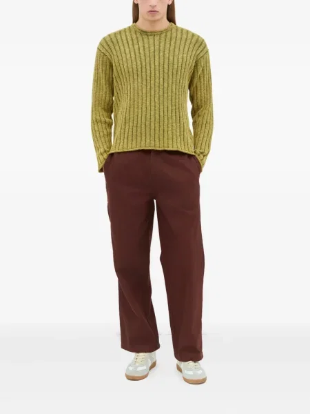 Pulover Jason Markk cu decolteu rotund verde