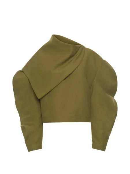 Gulerat top A.w.a.k.e. Mode drapat verde