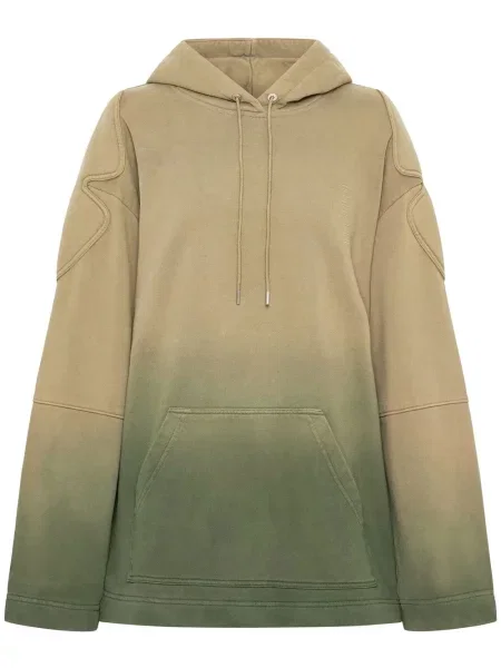 Bluza z kapturem Dion Lee ocieplana zielona