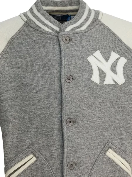 Manšestrová bomber bunda Polo Ralph Lauren s potiskem hnědá