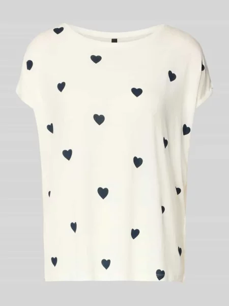 T-shirt w kroju relaxed fit z mieszanki lyocellu Model AVA' Vero Moda biała