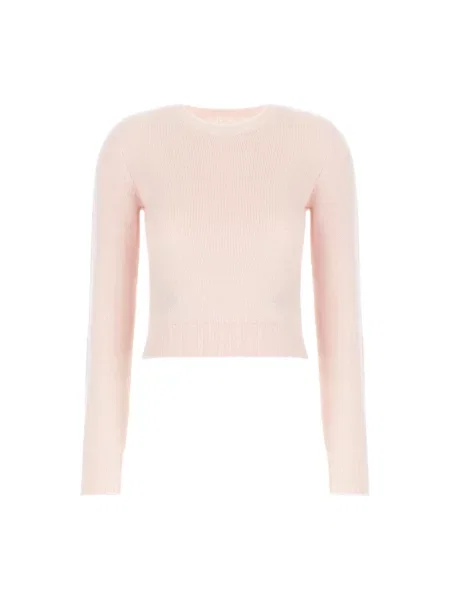 Sweter Palm Angels wełniany prążkowany różowy