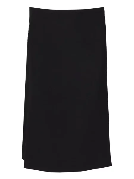 Fustă midi P.a.r.o.s.h. de lână până la genunchi negru