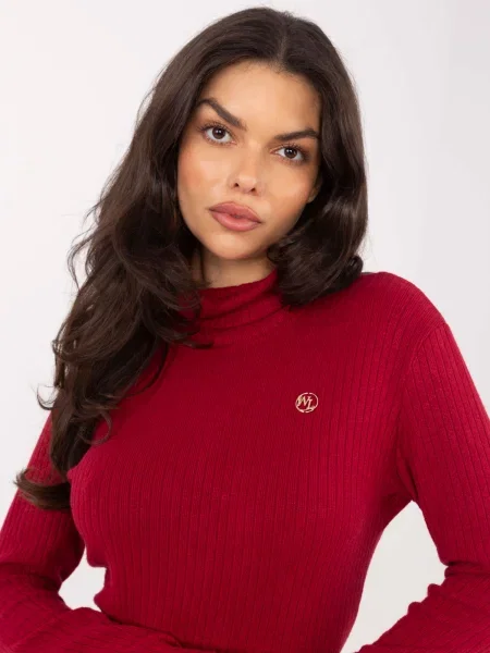 Pulover Lakerta cu guler înalt alb