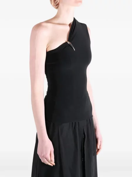 Top Grace Ling s jednim ramenom crna