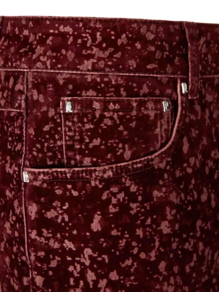Pantaloni Rabanne cu imagine roșu
