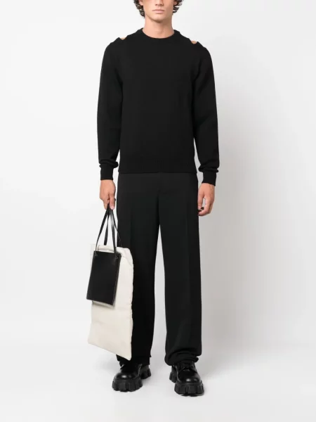 Vlněný svetr Jil Sander černý