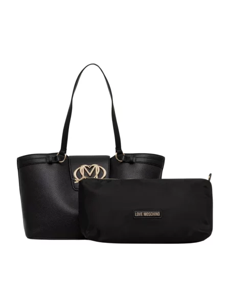 Love Moschino torebka z imitacji skóry czarna