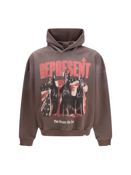 Bluza z kapturem Represent brązowa