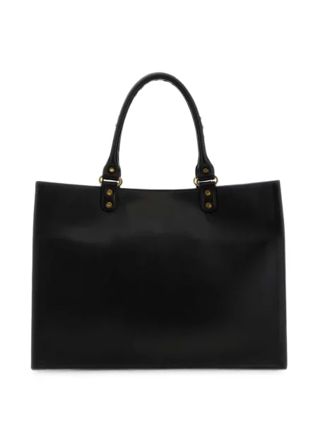 Кожена шопинг чанта Balenciaga черно