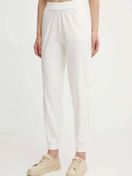 HUGO spodnie lounge gładkie beżowy