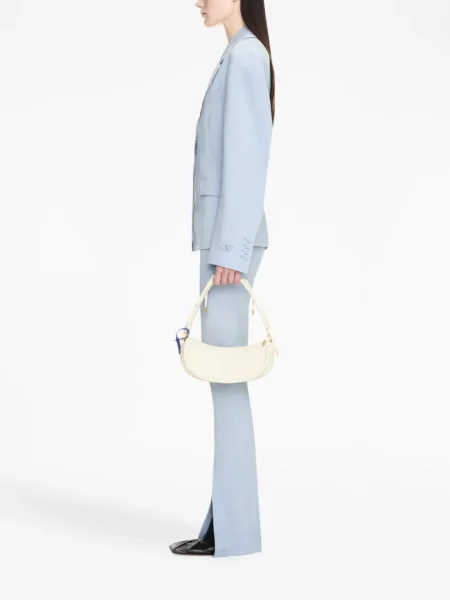 Geanta de piele Off-white din piele alb