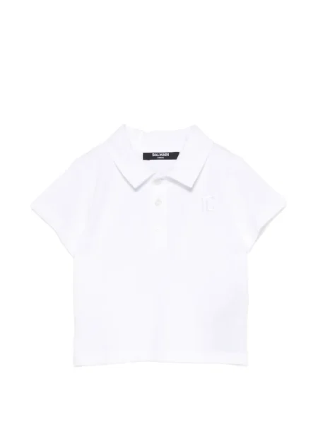 Koszulka polo dziecięca Balmain biała