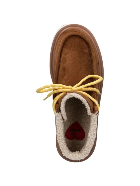 Botine Love Moschino cu platformă maro