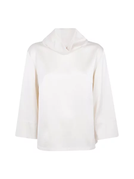 Długi top By Malene Birger z długim rękawem biały