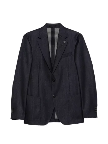 Lung sacou Lardini albastru
