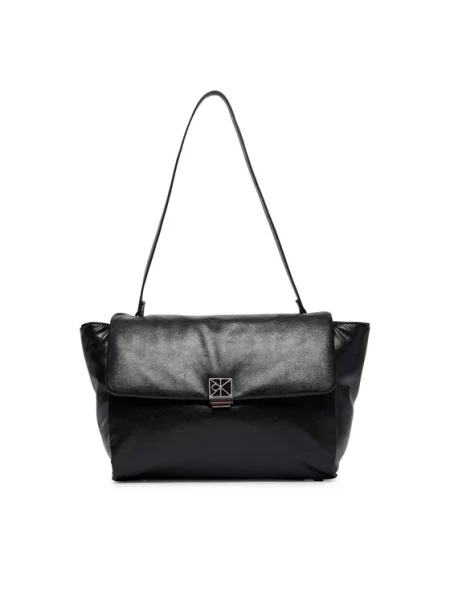 Calvin Klein Kabelka Emblem Hw Padded Satchel čierna