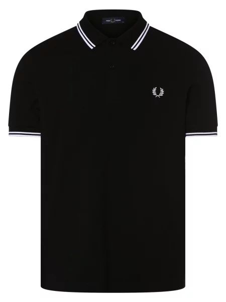 Fred Perry koszulka polo Mężczyźni jednolity S czarny
