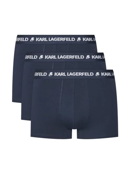 Bokserki KARL LAGERFELD Logo Trunk 3 pary navy niebieskie