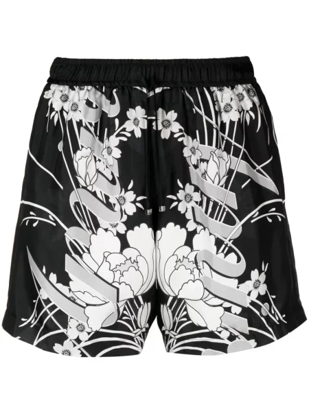 Pantaloni scurți Amiri de mătase cu model floral cu imagine