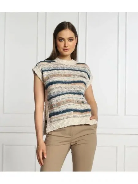 RIANI Pulover cu adaos de lână bej