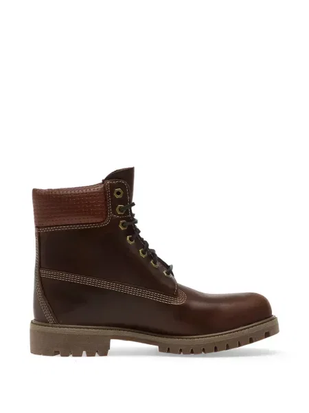 Botine Timberland cu șireturi din dantelă maro