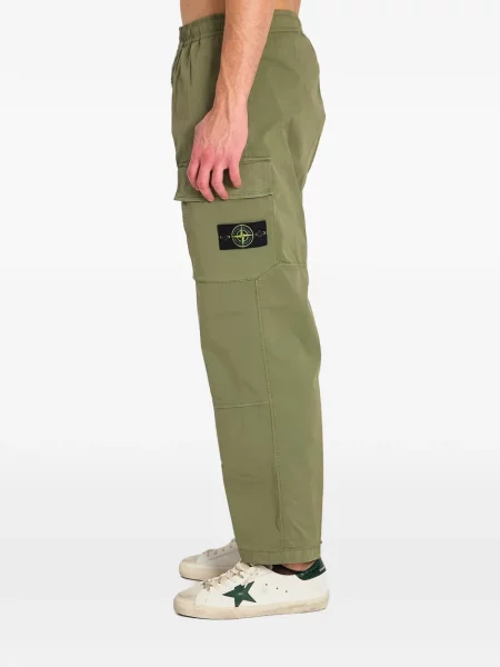 Pantaloni cargo Stone Island cu strasuri verde