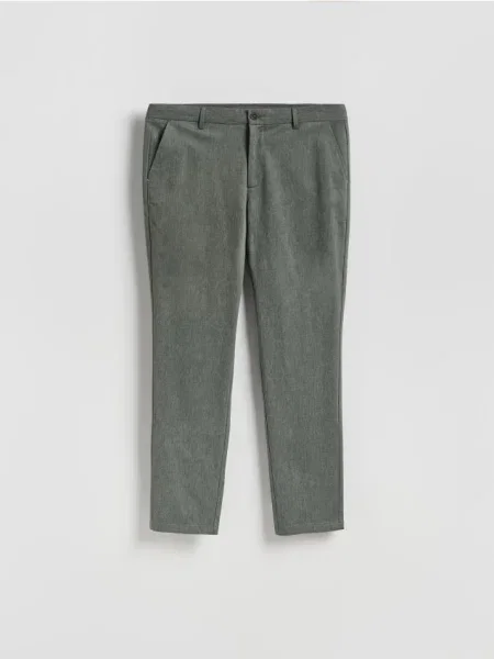 Reserved Chino nohavice slim fit svetlozelená