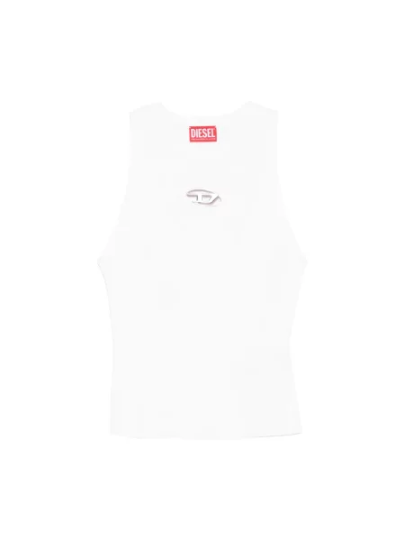 Top Diesel elegancki żakardowy na ramiączkach biały